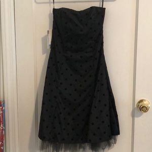 Black polka dot Jessica McClintock dress